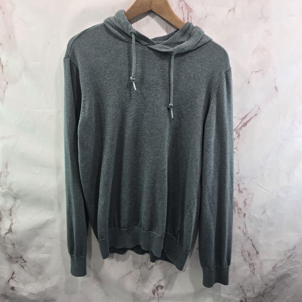 Prana Sweater Mens Medium Green Hoodie Long Sleeve Hooded Lightweight